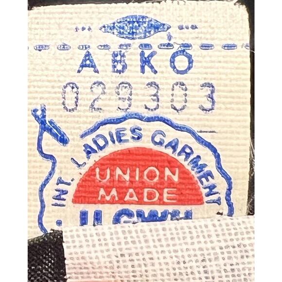 Vintage Union Made Women’s Black 100% Wool Blazer Size 10 Old Money Office Siren - Picture 6 of 7